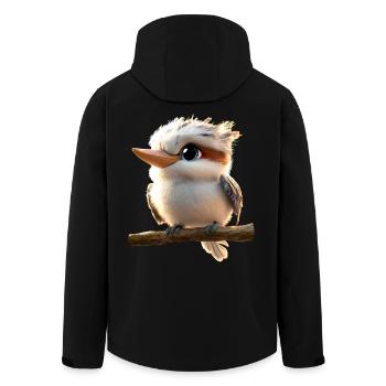Kookaburra Jägerliest Lachender Hans Süßer Vogel - Recycelte Männer Softshell-Jacke von Stanley/Stella - Schwarz - Hinten - AI Model Male 185 light (185cm)