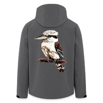 Kookaburra Hunter lit Hans Sweet Bird en riant - Veste softshell homme en polyester recyclé Stanley/Stella - charbon - Dos - AI Model Male 185 light (185cm)