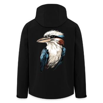 Kookaburra Jägerliest Lachender Hans Süßer Vogel - Recycelte Männer Softshell-Jacke von Stanley/Stella - Schwarz - Hinten - AI Model Male 185 light (185cm)