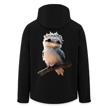 Kookaburra Jägerliest Lachender Hans Süßer Vogel - Recycelte Männer Softshell-Jacke von Stanley/Stella - Schwarz - Hinten - AI Model Male 185 light (185cm)