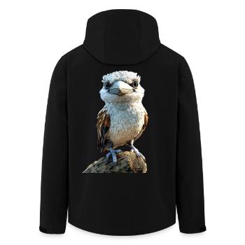 Kookaburra Jägerliest Lachender Hans Süßer Vogel - Recycelte Männer Softshell-Jacke von Stanley/Stella - Schwarz - Hinten - AI Model Male 185 light (185cm)