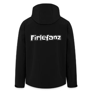 Firlefanz German word nonsense nonsense kokolores - Men’s Recycled Softshell Jacket by Stanley/Stella - black - Back - AI Model Male 185 light (185cm)