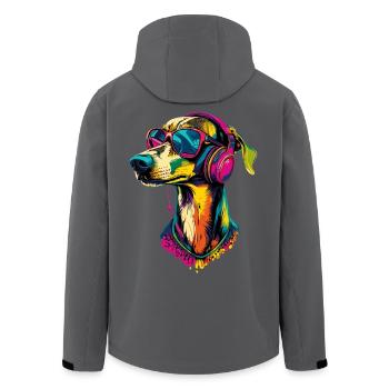 Windhund Hundeliebhaber Jagdhund Liebe Greyhound - Recycelte Männer Softshell-Jacke von Stanley/Stella - Schwarz - Hinten - AI Model Male 185 light (185cm)