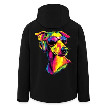 Windhund Hundeliebhaber Jagdhund Liebe Greyhound - Recycelte Männer Softshell-Jacke von Stanley/Stella - Schwarz - Hinten - AI Model Male 185 light (185cm)