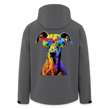 Windhund Hundeliebhaber Jagdhund Liebe Greyhound - Recycelte Männer Softshell-Jacke von Stanley/Stella - Schwarz - Hinten - AI Model Male 185 light (185cm)