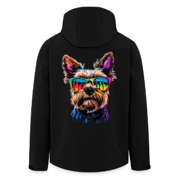 Yorkshire Terrier Hunde Liebhaber Süßer Yorkie - Recycelte Männer Softshell-Jacke von Stanley/Stella - Schwarz - Hinten - AI Model Male 185 light (185cm)