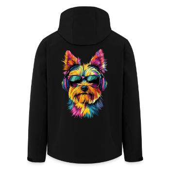 Yorkshire Terrier Hunde Liebhaber Süßer Yorkie - Recycelte Männer Softshell-Jacke von Stanley/Stella - Schwarz - Hinten - AI Model Male 185 light (185cm)
