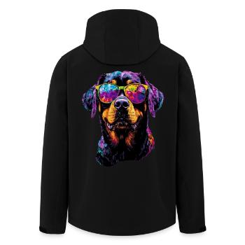 Rottweiler Dogs Love Proud Rottweiler Lovers - Men’s Recycled Softshell Jacket by Stanley/Stella - black - Back - AI Model Male 185 light (185cm)