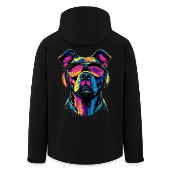 Pitbull Bulldogge Pittie American Pitbull Terrier - Recycelte Männer Softshell-Jacke von Stanley/Stella - Schwarz - Hinten - AI Model Male 185 light (185cm)