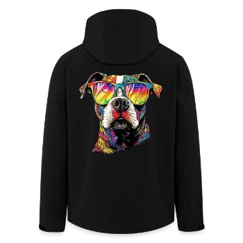 Pitbull Bulldogge Pittie American Pitbull Terrier - Recycelte Männer Softshell-Jacke von Stanley/Stella - Schwarz - Hinten - AI Model Male 185 light (185cm)