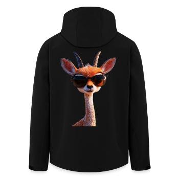 Antelope, Kudu, Gazelle, Africa, Serengeti, Antelope - Men’s Recycled Softshell Jacket by Stanley/Stella - black - Back - AI Model Male 185 light (185cm)