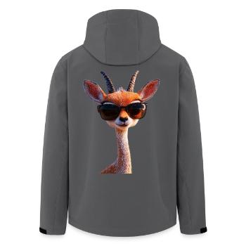 Antilope Kudu Gazelle Afrika Serengeti Antilopen - Recycelte Männer Softshell-Jacke von Stanley/Stella - Anthrazit - Hinten - AI Model Male 185 light (185cm)