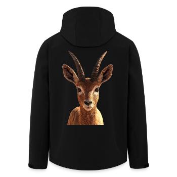 Antelope, Kudu, Gazelle, Africa, Serengeti, Antelope - Men’s Recycled Softshell Jacket by Stanley/Stella - black - Back - AI Model Male 185 light (185cm)