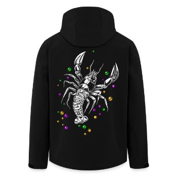 Homard de Mardi Gras homard avec perles - Veste softshell homme en polyester recyclé Stanley/Stella - noir - Dos - AI Model Male 185 light (185cm)