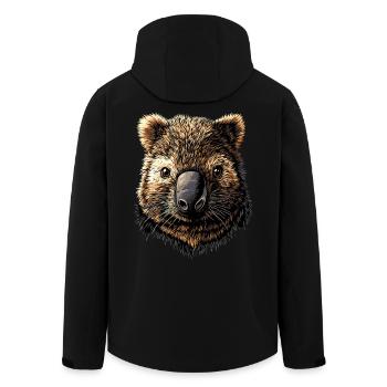 Wombat Australie Marsupial Mignon Wombat - Veste softshell homme en polyester recyclé Stanley/Stella - noir - Dos - AI Model Male 185 light (185cm)