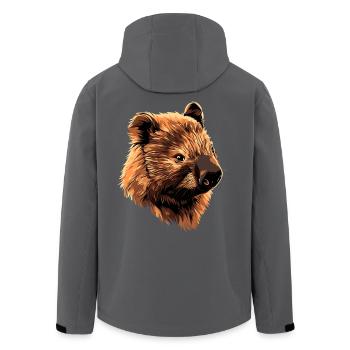 Wombat Australie Marsupial Mignon Wombat - Veste softshell homme en polyester recyclé Stanley/Stella - noir - Dos - AI Model Male 185 light (185cm)