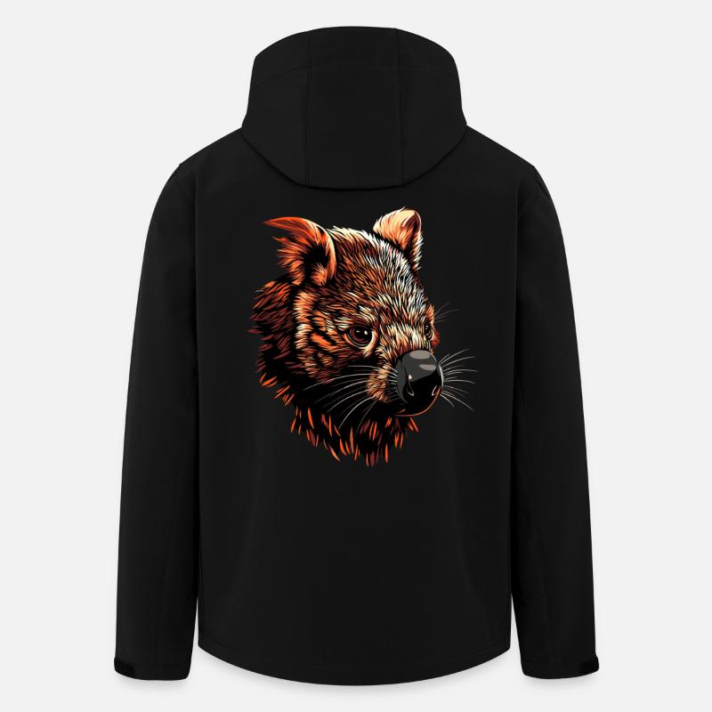 Wombat Australie Marsupial Mignon Wombat - Veste softshell homme en polyester recyclé Stanley/Stella - noir