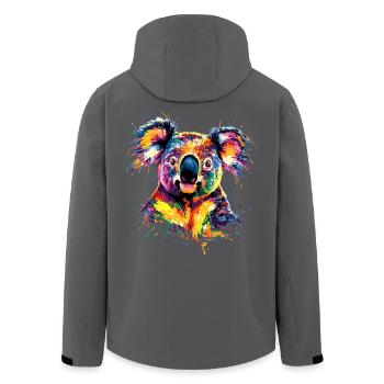 Koala Bear Australia Koala Bear Cute Koala Bears - Men’s Recycled Softshell Jacket by Stanley/Stella - black - Back - AI Model Male 185 light (185cm)