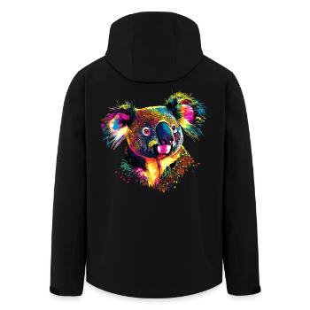 Koala Bear Australia Koala Bear Cute Koala Bears - Men’s Recycled Softshell Jacket by Stanley/Stella - black - Back - AI Model Male 185 light (185cm)