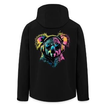 Koala Bear Australia Koala Bear Cute Koala Bears - Men’s Recycled Softshell Jacket by Stanley/Stella - black - Back - AI Model Male 185 light (185cm)