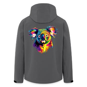 Koala Bear Australia Koala Bear Cute Koala Bears - Men’s Recycled Softshell Jacket by Stanley/Stella - black - Back - AI Model Male 185 light (185cm)