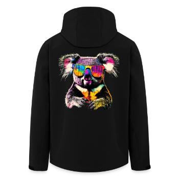 Koala Bear Australia Koala Bear Cute Koala Bears - Men’s Recycled Softshell Jacket by Stanley/Stella - black - Back - AI Model Male 185 light (185cm)