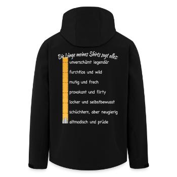 Party Länge Meines Shirts Sagt Alles Feiern JGA - Recycelte Männer Softshell-Jacke von Stanley/Stella - Schwarz - Hinten - AI Model Male 185 light (185cm)