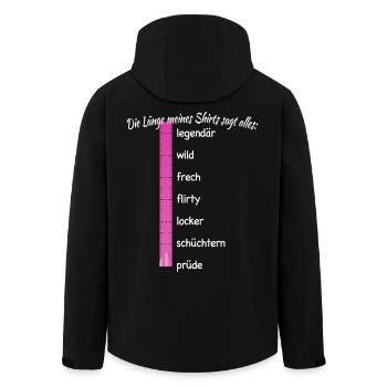 Party Länge Meines Shirts Sagt Alles Feiern JGA - Recycelte Männer Softshell-Jacke von Stanley/Stella - Schwarz - Hinten - AI Model Male 185 light (185cm)