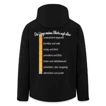 Party Länge Meines Shirts Sagt Alles Feiern JGA - Recycelte Männer Softshell-Jacke von Stanley/Stella - Schwarz - Hinten - AI Model Male 185 light (185cm)