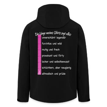 Party Länge Meines Shirts Sagt Alles Feiern JGA - Recycelte Männer Softshell-Jacke von Stanley/Stella - Schwarz - Hinten - AI Model Male 185 light (185cm)