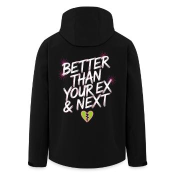 Better Than Your Ex & Next Breakup Single Party - Men’s Recycled Softshell Jacket by Stanley/Stella - black - Back - AI Model Male 185 light (185cm)