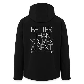 Better Than Your Ex & Next Breakup Single Party - Men’s Recycled Softshell Jacket by Stanley/Stella - black - Back - AI Model Male 185 light (185cm)