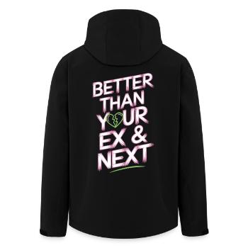 Better Than Your Ex & Next Breakup Single Party - Men’s Recycled Softshell Jacket by Stanley/Stella - black - Back - AI Model Male 185 light (185cm)