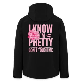 I Know Im Pretty But Please Do Not Touch Me Frauen - Recycelte Männer Softshell-Jacke von Stanley/Stella - Schwarz - Hinten - AI Model Male 185 light (185cm)