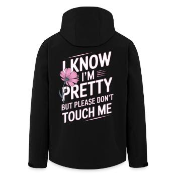 I Know Im Pretty But Please Do Not Touch Me Frauen - Recycelte Männer Softshell-Jacke von Stanley/Stella - Schwarz - Hinten - AI Model Male 185 light (185cm)
