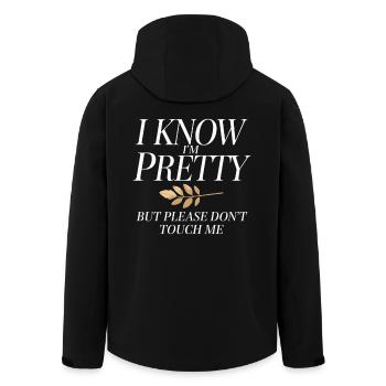 I Know Im Pretty But Please Do Not Touch Me Frauen - Recycelte Männer Softshell-Jacke von Stanley/Stella - Schwarz - Hinten - AI Model Male 185 light (185cm)