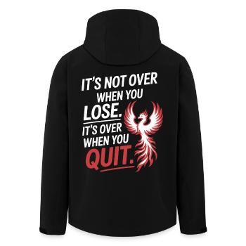 It's Not Over When You Lose Perseverance Motivation - Men’s Recycled Softshell Jacket by Stanley/Stella - black - Back - AI Model Male 185 light (185cm)