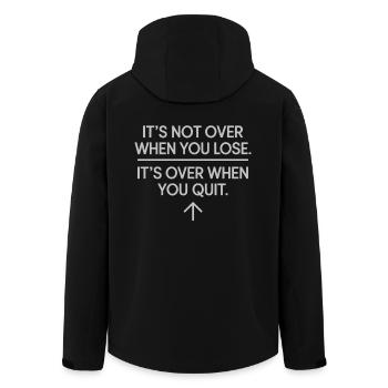 It's Not Over When You Lose Perseverance Motivation - Men’s Recycled Softshell Jacket by Stanley/Stella - black - Back - AI Model Male 185 light (185cm)