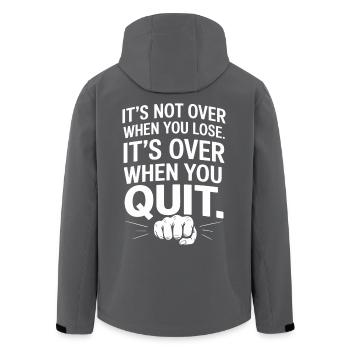 It's Not Over When You Lose Perseverance Motivation - Men’s Recycled Softshell Jacket by Stanley/Stella - black - Back - AI Model Male 185 light (185cm)