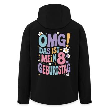8. Geburtstag Mädchen Das Ist Mein 8. Geburtstag - Recycelte Männer Softshell-Jacke von Stanley/Stella - Schwarz - Hinten - AI Model Male 185 light (185cm)
