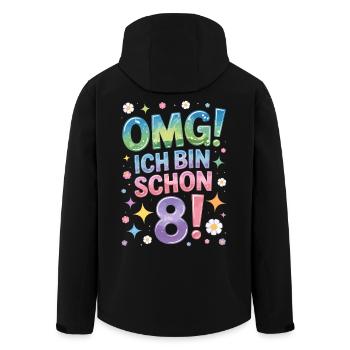 8. Geburtstag Mädchen OMG Ich Bin Schon 8 Jahre - Recycelte Männer Softshell-Jacke von Stanley/Stella - Schwarz - Hinten - AI Model Male 185 light (185cm)