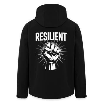 Resilient Mentale Gesundheit Motivation Resilienz - Recycelte Männer Softshell-Jacke von Stanley/Stella - Schwarz - Hinten - AI Model Male 185 light (185cm)