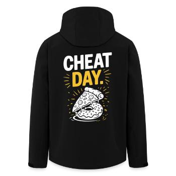 Cheat Day Fitness Enjoyment Break Training Workout - Men’s Recycled Softshell Jacket by Stanley/Stella - black - Back - AI Model Male 185 light (185cm)