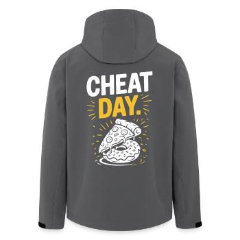 Cheat Day Fitness Enjoyment Break Training Workout - Men’s Recycled Softshell Jacket by Stanley/Stella - anthracite - Back - AI Model Male 185 light (185cm)