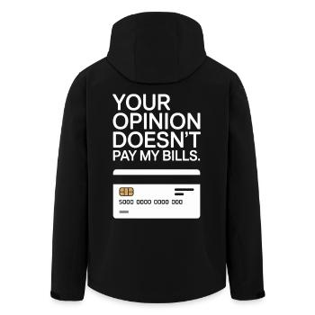 Unternehmer Opinion Doesnt Pay My Bills Freelancer - Recycelte Männer Softshell-Jacke von Stanley/Stella - Schwarz - Hinten - AI Model Male 185 light (185cm)
