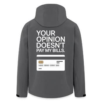 Unternehmer Opinion Doesnt Pay My Bills Freelancer - Recycelte Männer Softshell-Jacke von Stanley/Stella - Anthrazit - Hinten - AI Model Male 185 light (185cm)