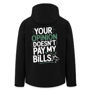 Unternehmer Opinion Doesnt Pay My Bills Freelancer - Recycelte Männer Softshell-Jacke von Stanley/Stella - Schwarz - Hinten - AI Model Male 185 light (185cm)