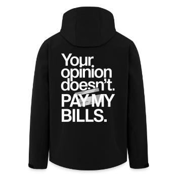 Unternehmer Opinion Doesnt Pay My Bills Freelancer - Recycelte Männer Softshell-Jacke von Stanley/Stella - Schwarz - Hinten - AI Model Male 185 light (185cm)