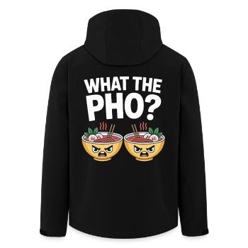 What The Pho Vietnam Reise Nudelsuppe Liebe Pho - Recycelte Männer Softshell-Jacke von Stanley/Stella - Schwarz - Hinten - AI Model Male 185 light (185cm)