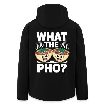 What The Pho Vietnam Reise Nudelsuppe Liebe Pho - Recycelte Männer Softshell-Jacke von Stanley/Stella - Schwarz - Hinten - AI Model Male 185 light (185cm)